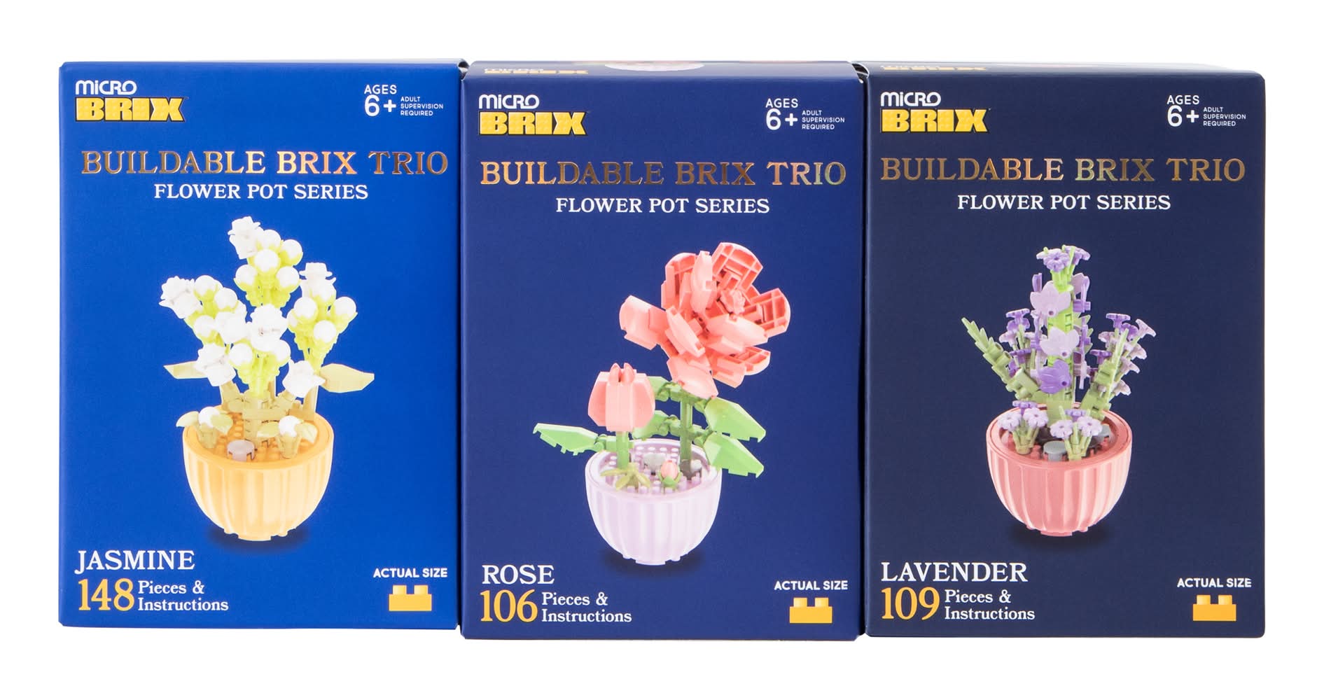 Succulent Buildable Brix Trio 3-Pack Purple | Postmates