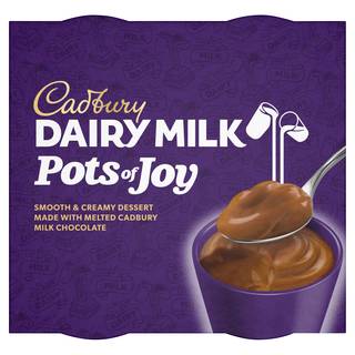 Cadbury Dairy Milk Pots of Joy Chocolate Dessert 4 x 60g (240g)