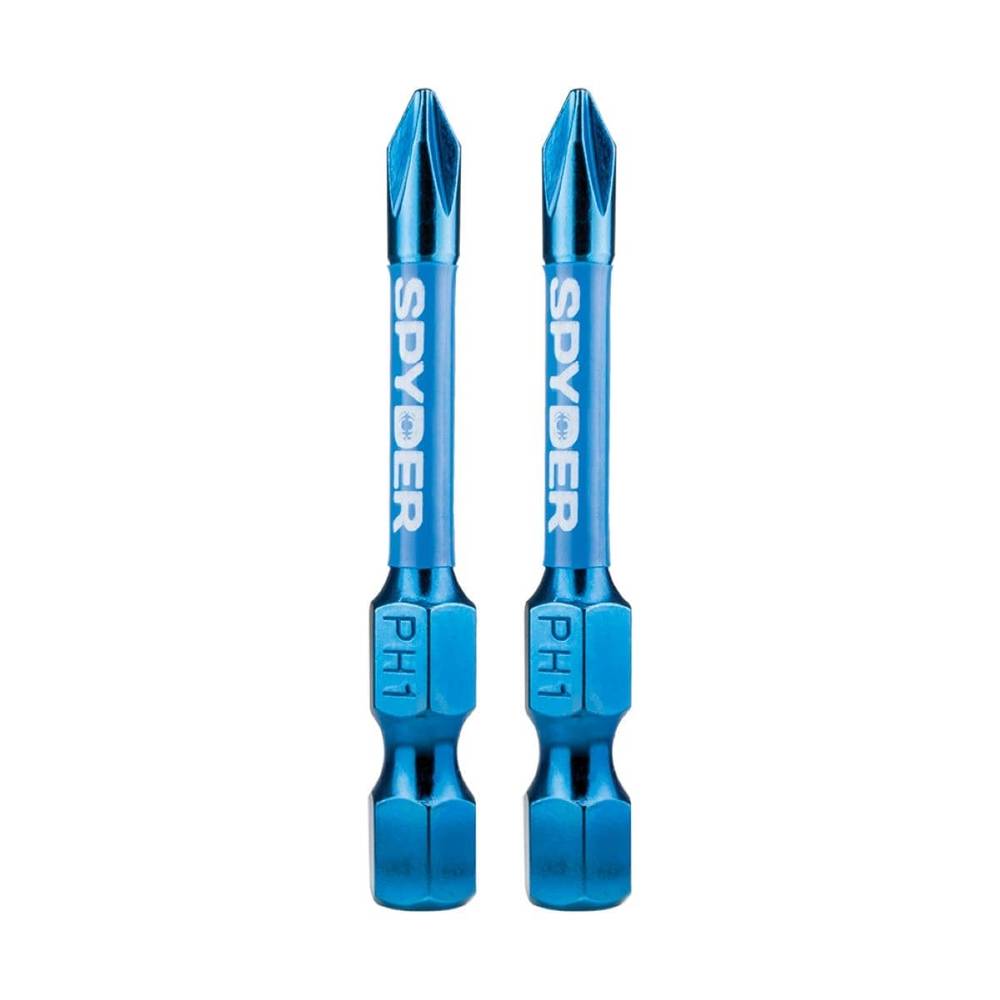 Spyder Mach-Blue PH1 1/4-in x 2-in Phillips Impact Driver Bit (2-Piece) | 19045