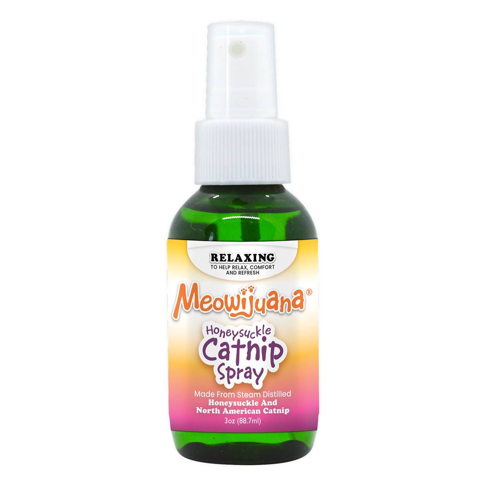 Meowijuana Catnip Bubbles With Honeysuckle Cat Toy, Medium (5 oz)