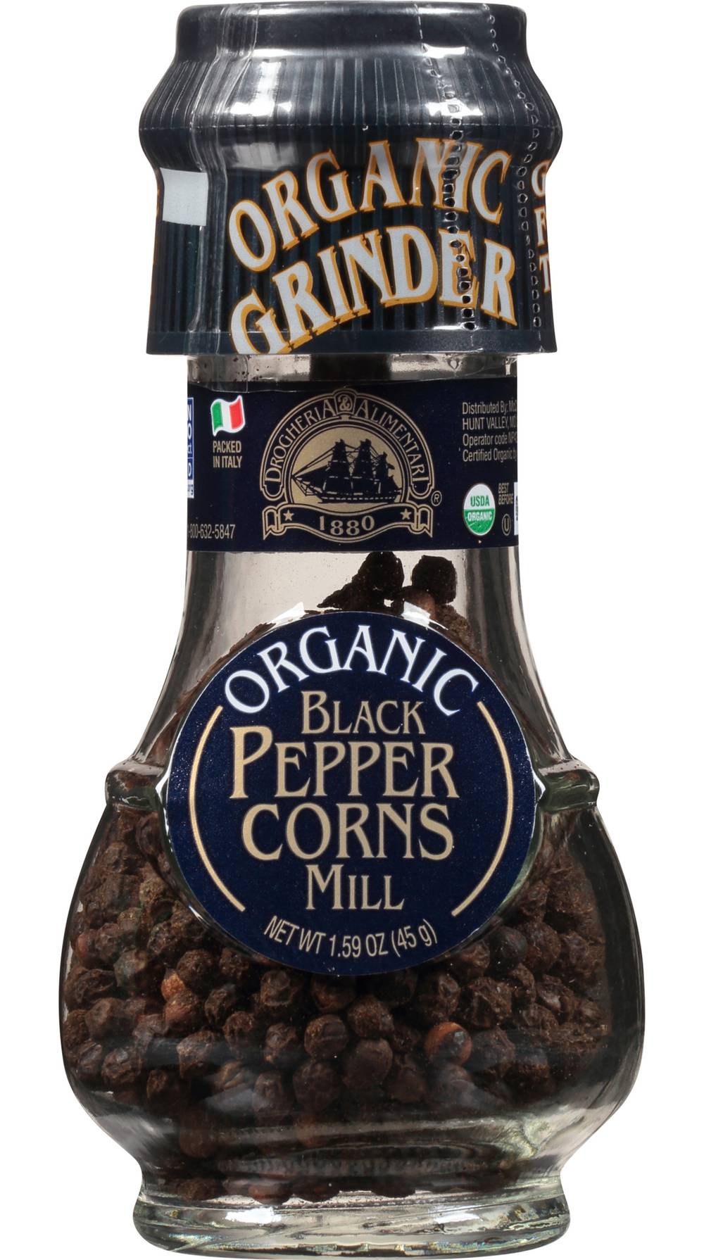 Drogheria & Alimentari Organic Black Pepper Corns Mill (1.59 oz)