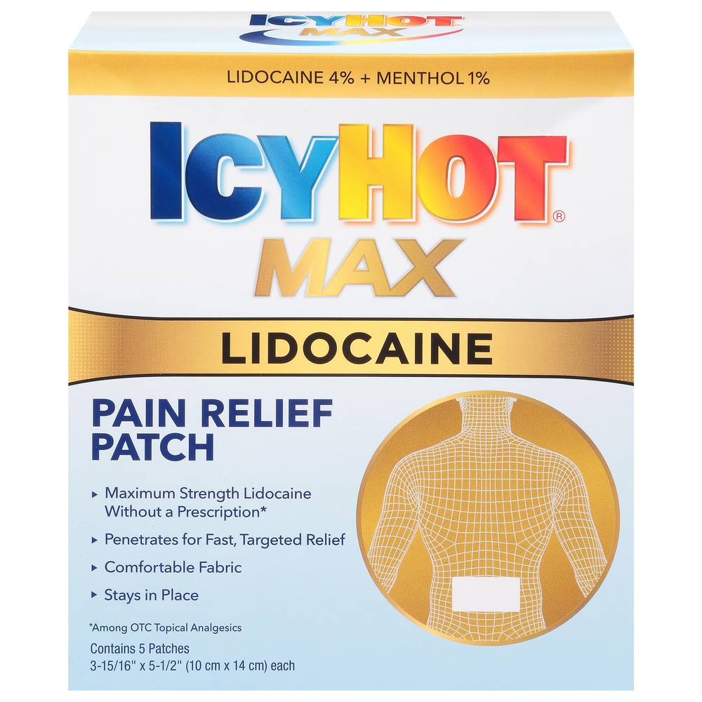 Icy Hot Max Lidocaine Pain Relief Patches (2.1 oz, 5 ct)