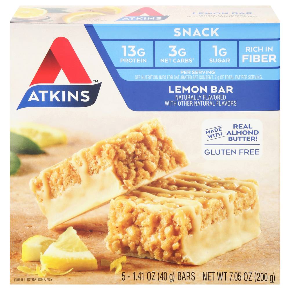 Atkins Lemon Bar Snack (7.1 oz)