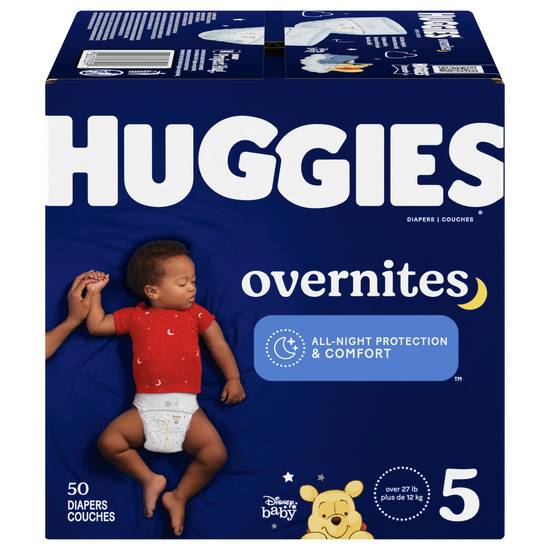 Huggies Overnites Disney Baby Diapers Size 5 (50 ct)