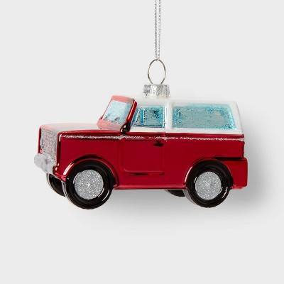 Wondershop Glass Suv Christmas Tree Ornament, Red