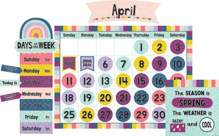 Teacher Created Resources Oh Happy Day Calendar Bulletin Board (96 pieces)