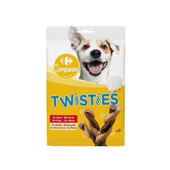 Carrefour Companino - Twisties pour chien sticks (bœuf - met rund - con buey - con manzo)