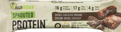 IronVegan Sprouted Protein Double Chocolate Brownie Bar (64 g)