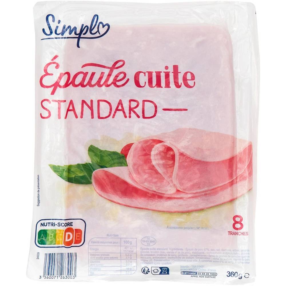 Simpl - Épaule cuite standard (360ml)