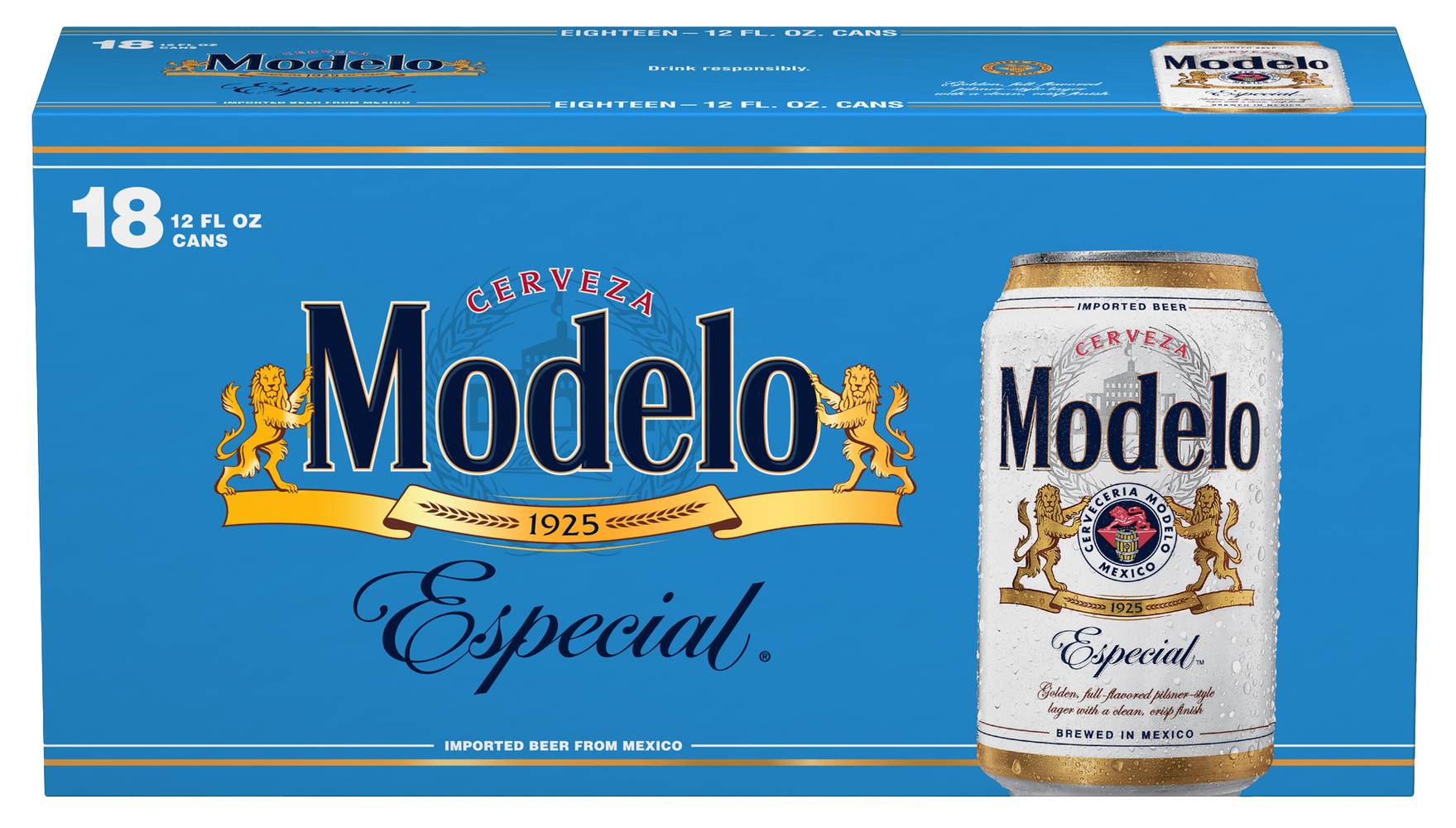 Modelo Especial Cerveza Mexican Lager Beer (18 x 12 fl oz)