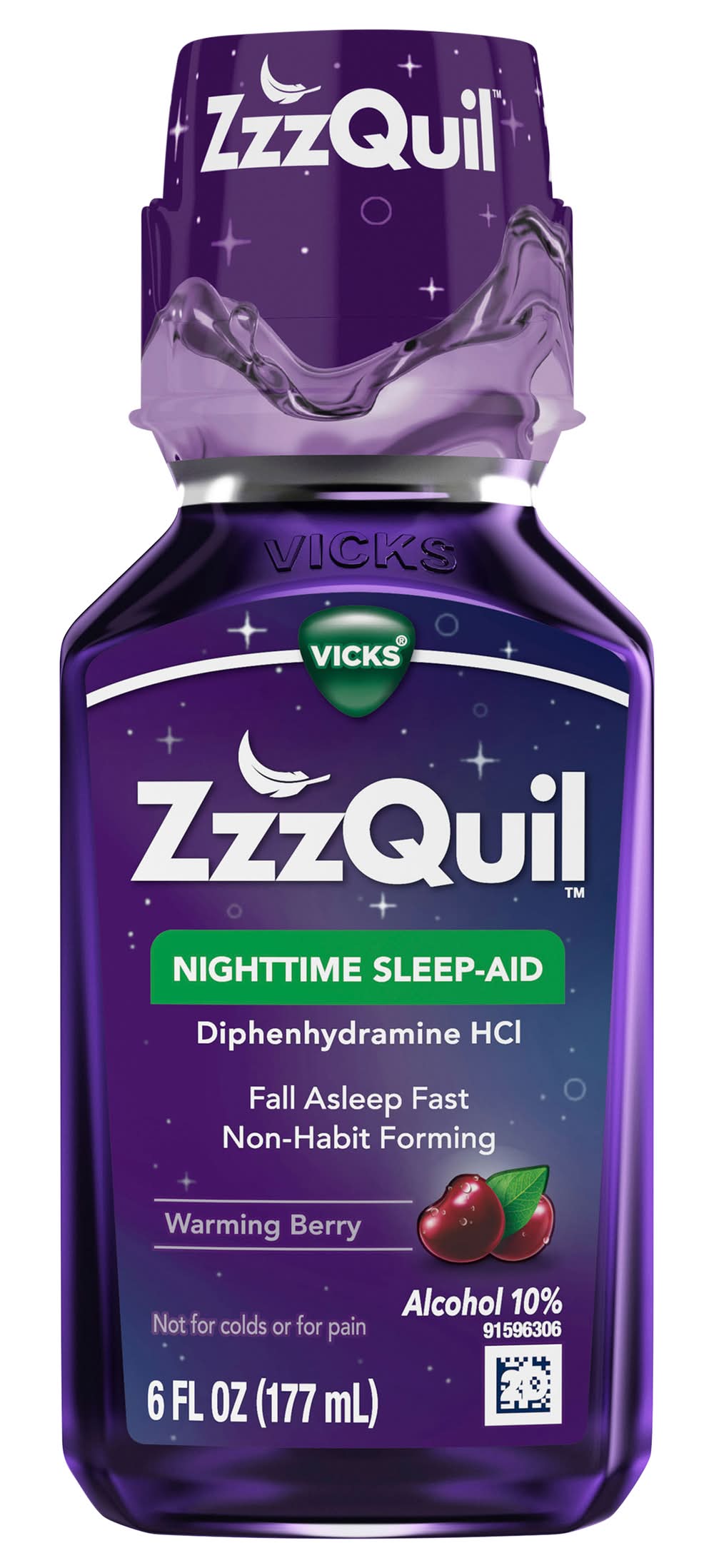 Vicks Zzzquil Nighttime Sleep-Aid, Warming Berry (6 fl oz)