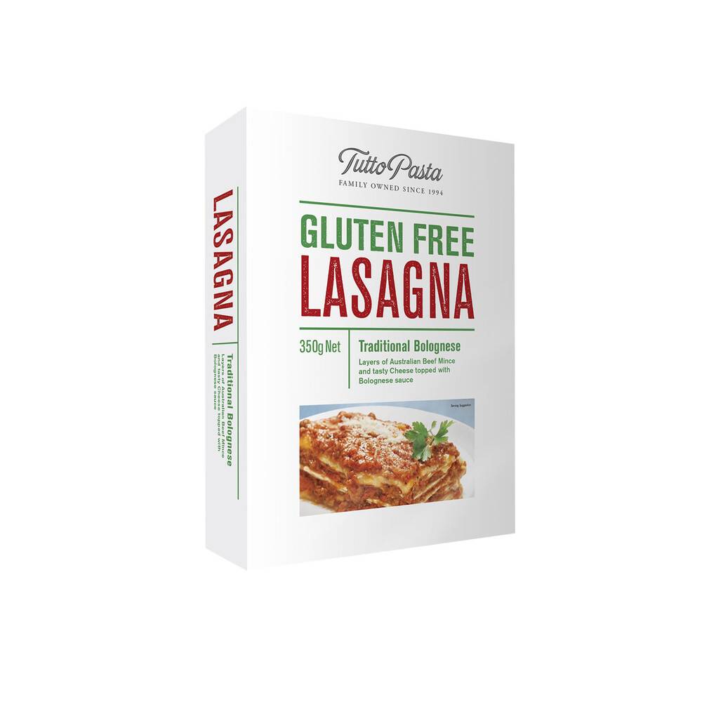 Tutto Pasta Frozen Gluten Free Lasagne 350g