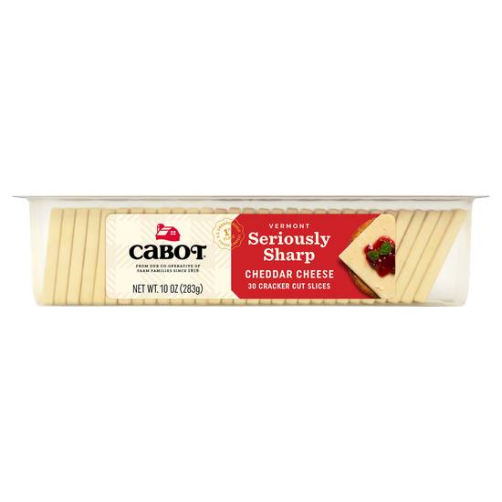 Cabot Seriously Sharp Cheddar Cheese Cracker Cut Slices