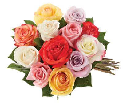 Rainbow Roses (12 ct)