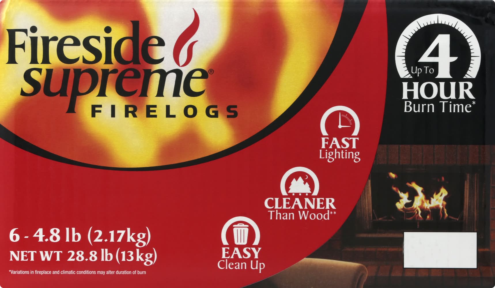 Fireside Supreme Firelogs (28.8 lbs, 6 ct)