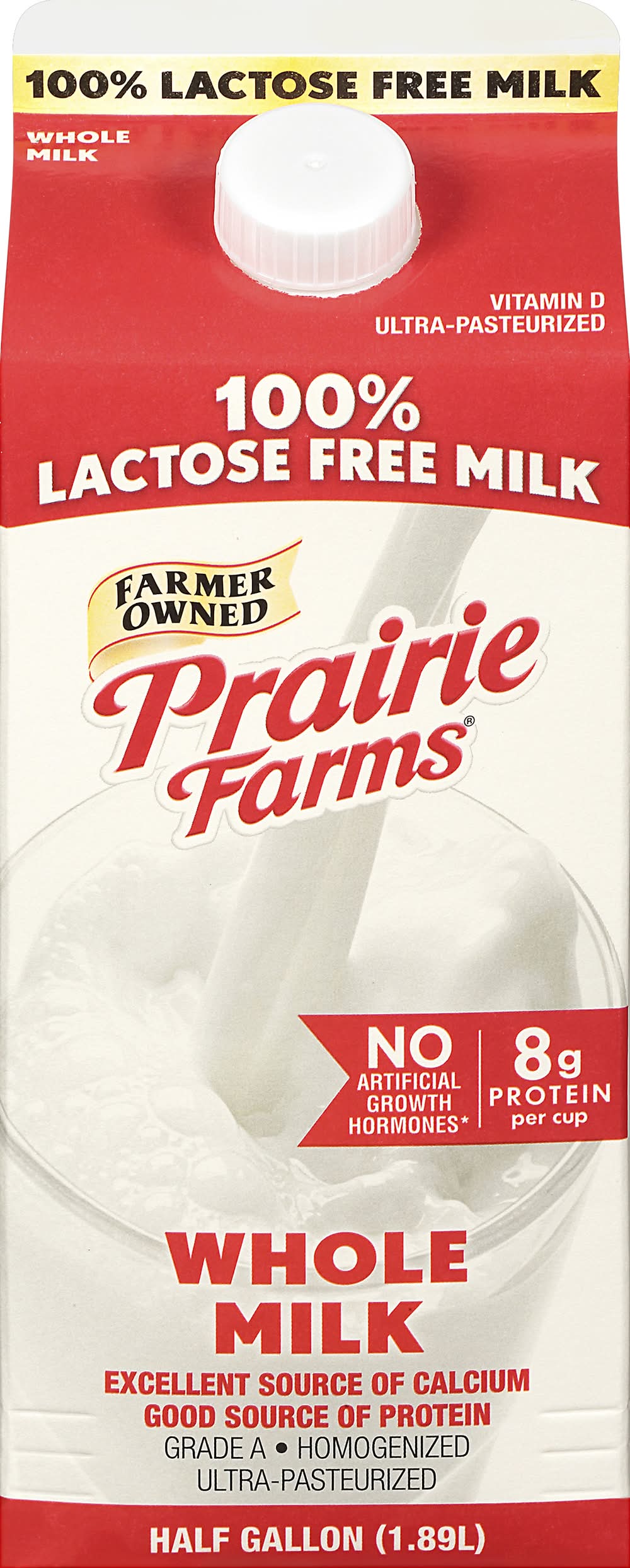 Prairie Farms 100% Lactose Free Whole Milk (1.89 L)