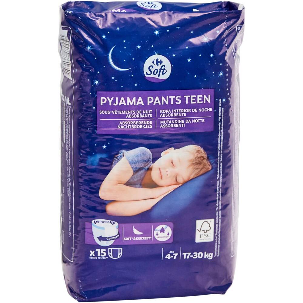 Carrefour - Pyjamas pants absorbants de 4 à 7 ans (15 pièces)