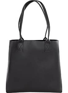 Bond Street Black Vegan Leather Tote Bag, Medium (LBG5054BS-BLACK)