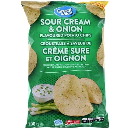 Great Value Potato Chips, Sour Cream & Onion (200 g)