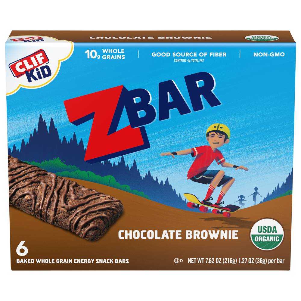 Clif Kid Organic Zbar Energy Snack Bars (chocolate brownie )