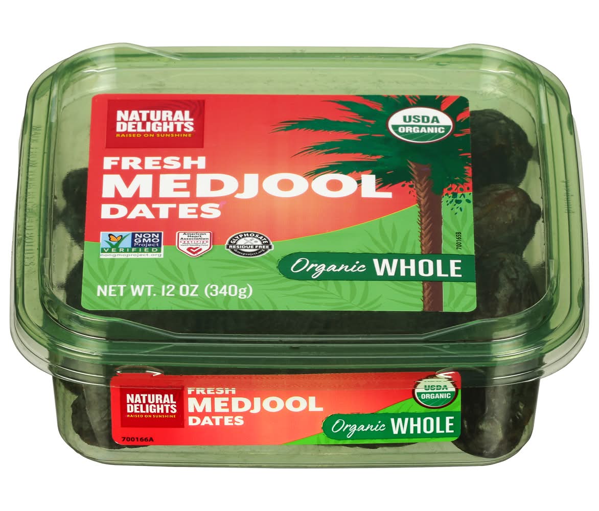 Natural Delights Organic Whole Fresh Medjool Dates (12 oz)