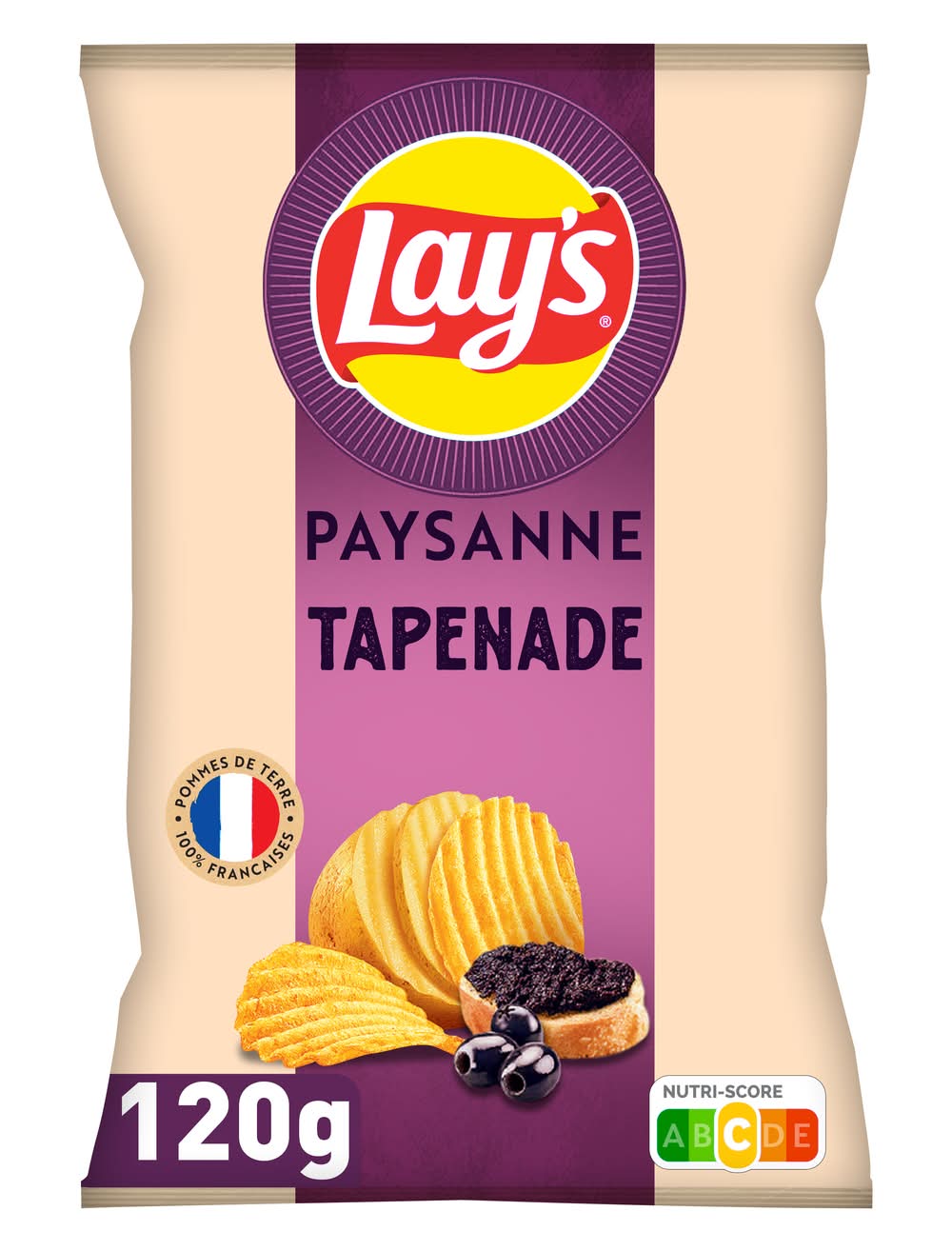 Lay's - Chips recette paysanne, tapenade (120g)