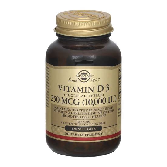 Solgar Vitamin D3 250 Mcg Softgels