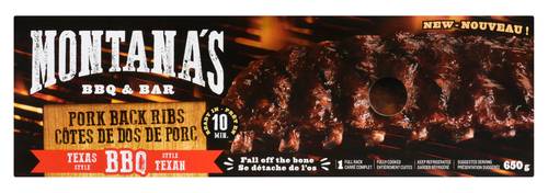 Montana's Texas Style Bbq Pork Back Ribs (650 g)
