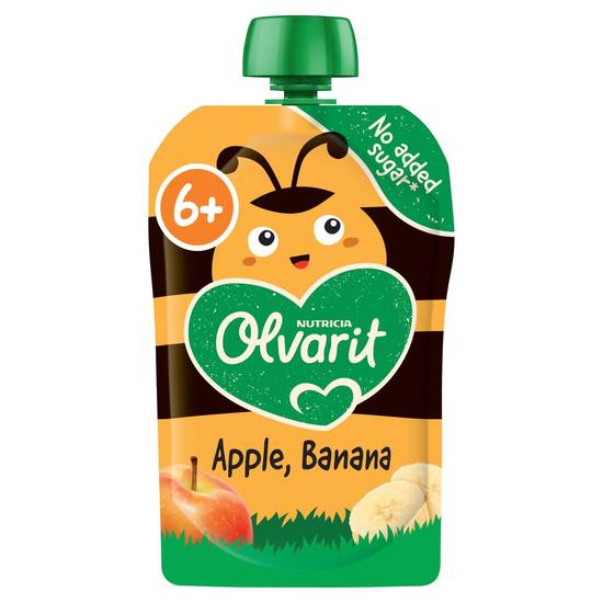 Olvarit Gourde Fruits Bébé Dès 6 Mois Pomme Banane 100 g