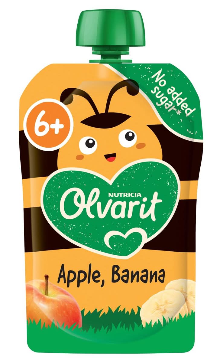 Olvarit Gourde Fruits Bébé Dès 6 Mois Pomme Banane 100 g