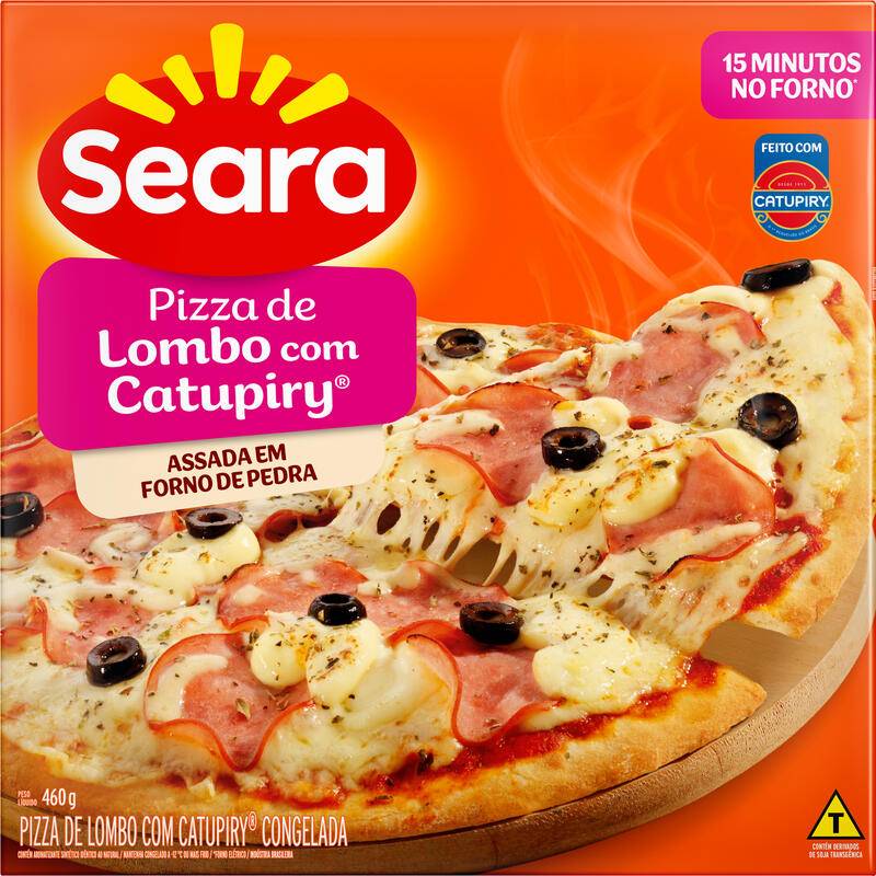 Seara pizza de lombo com catupiry congelada (460 g)
