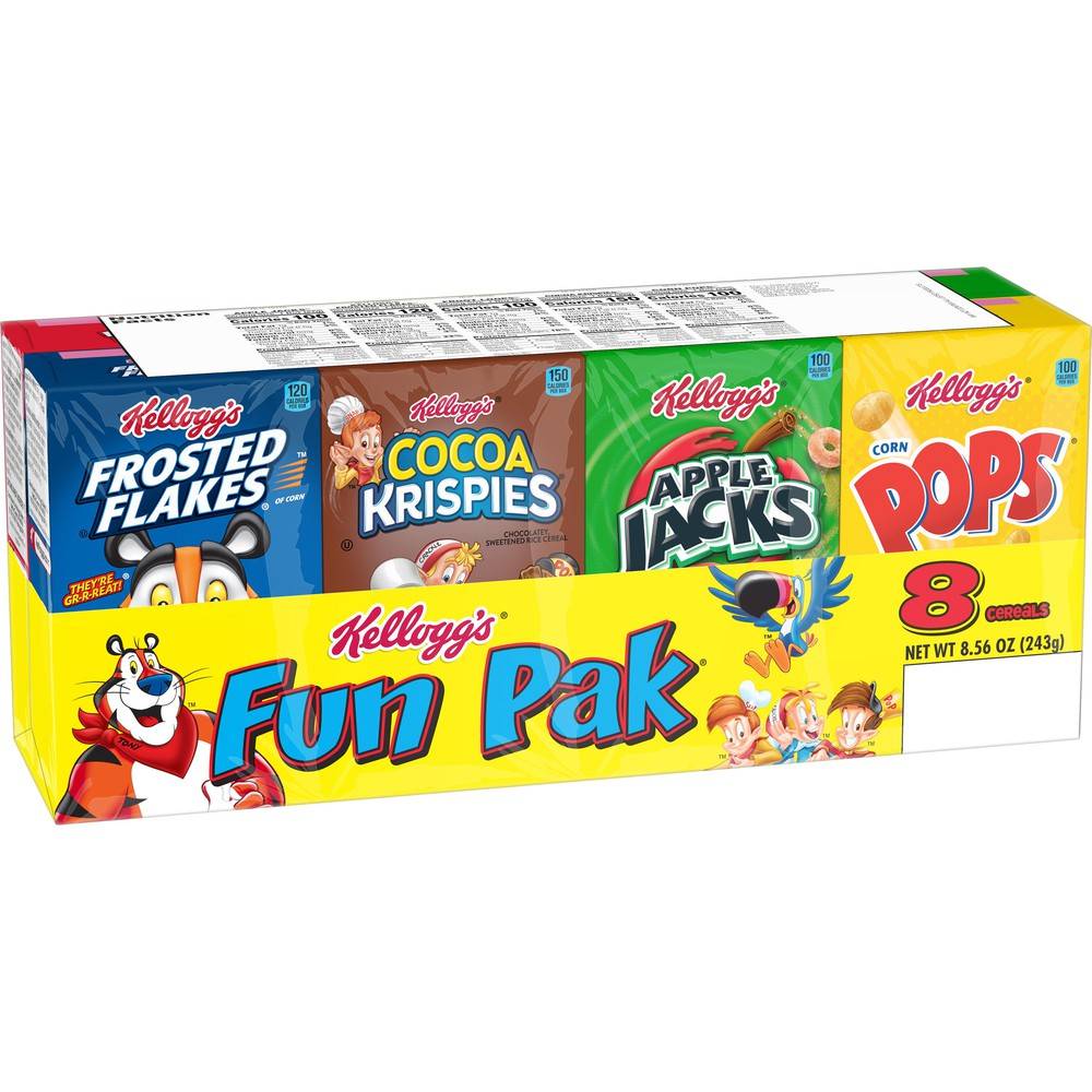 Kellogg's Fun pack Cereals, Assorted (8.56 oz, 8 ct)