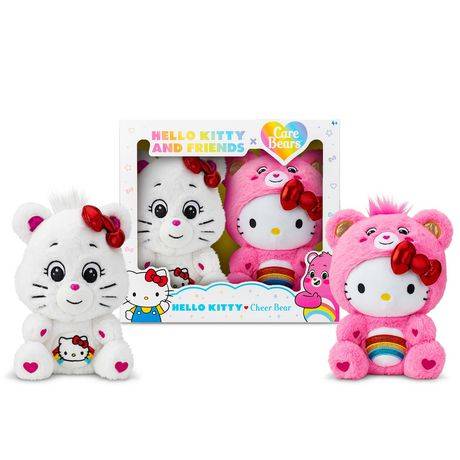 Care Bears Hello Kitty Plush Toys (white-pink)