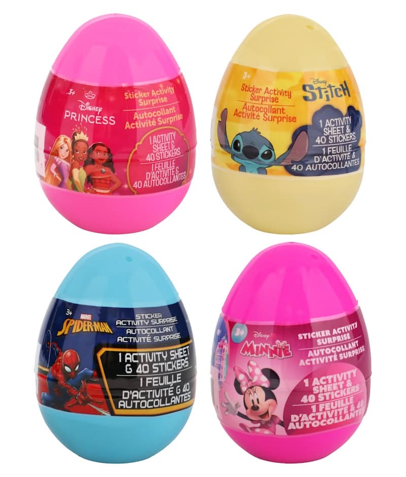 Easter Stickers Activity Egg With Cartoon Design, 1-ct.