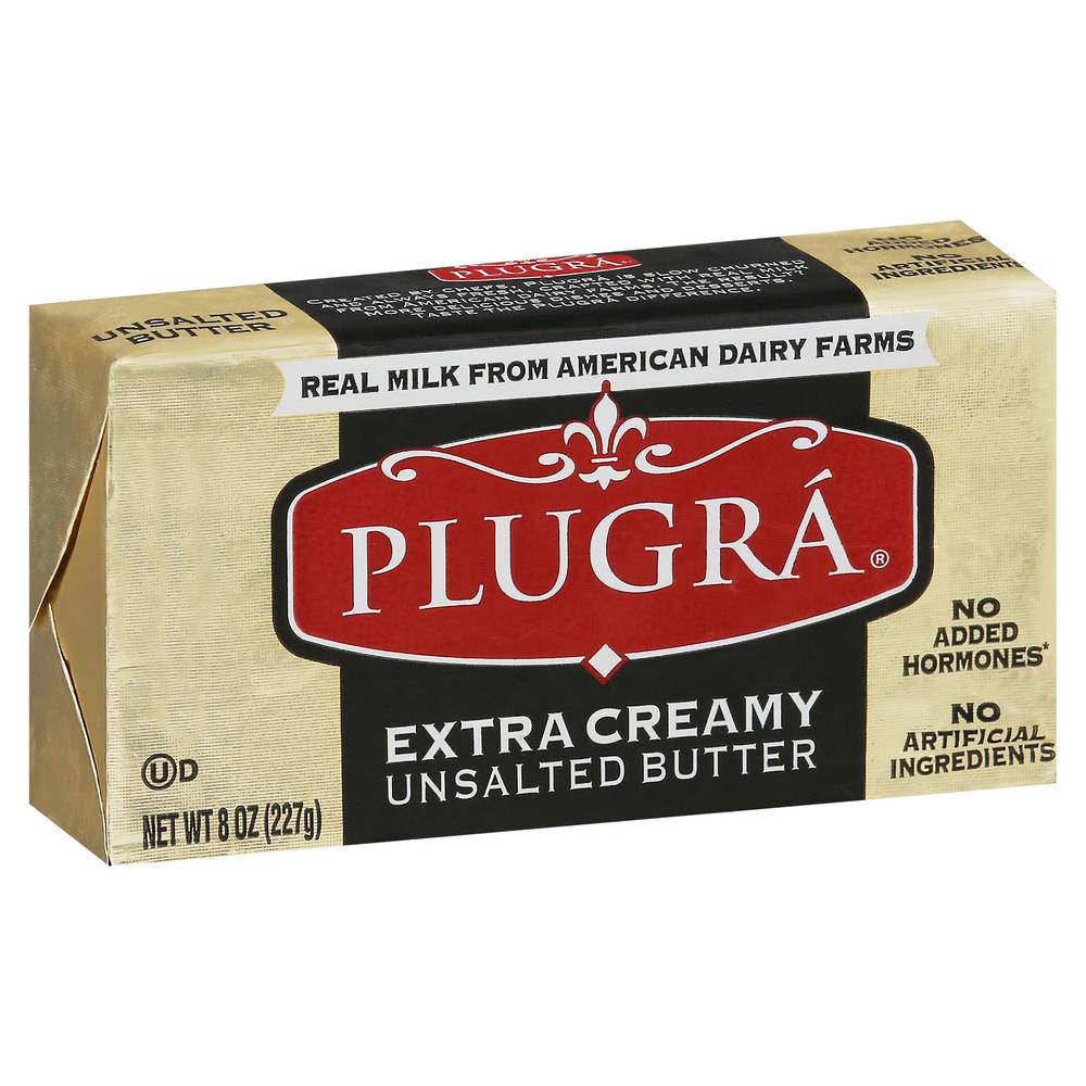 Plugrá European Style Extra Creamy Unsalted Butter (8 oz)