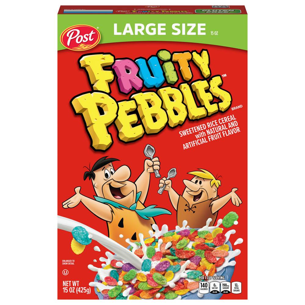 Post Frutity Pebbles Sweetened Rice Cereal