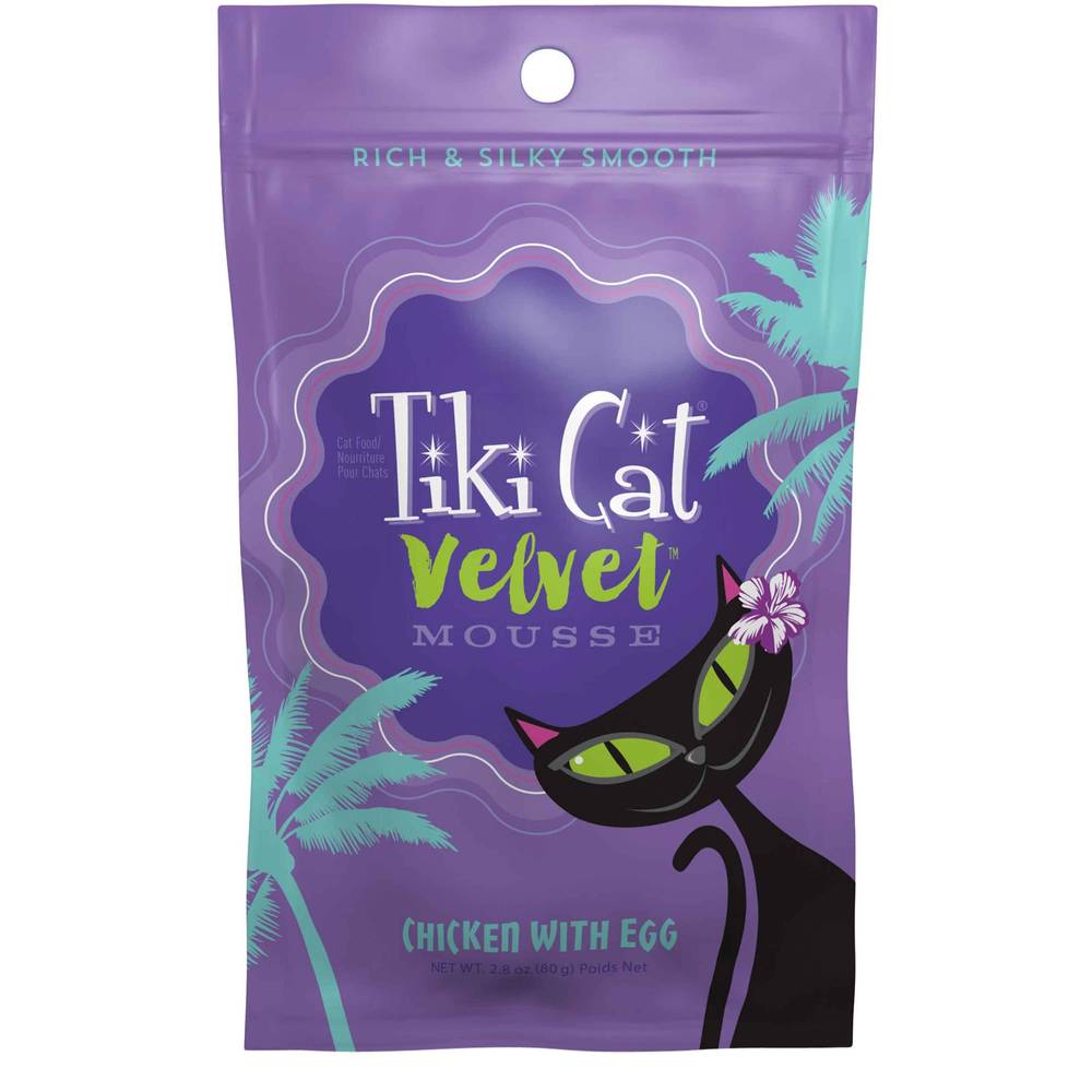 Tiki Cat Luau Velvet Mousse Wet Cat Food, Chicken-Egg (2.8 oz)