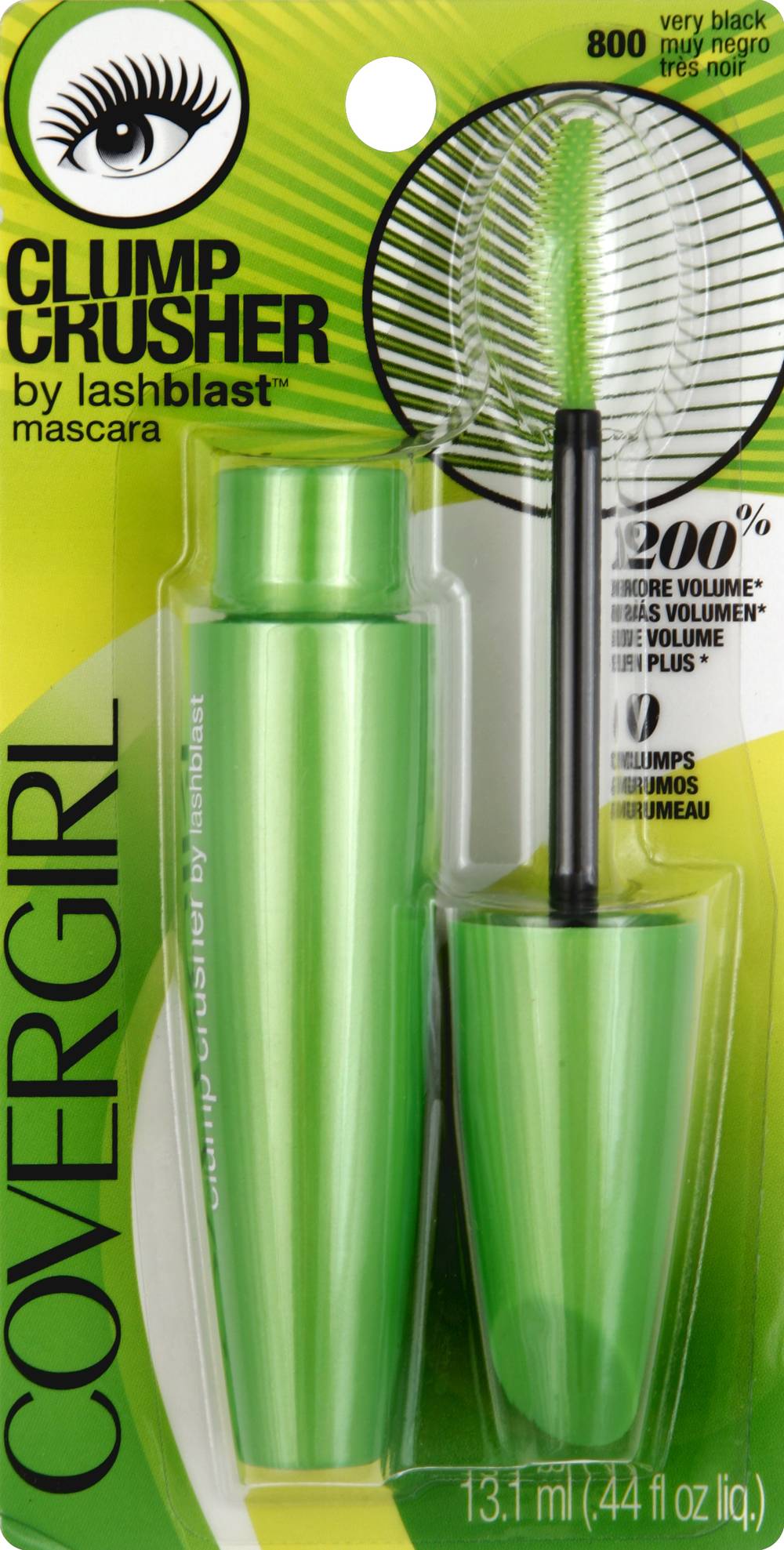 CoverGirl Lash Blast Clump Crusher Mascara, 800 Very Black (0.3 fl oz)