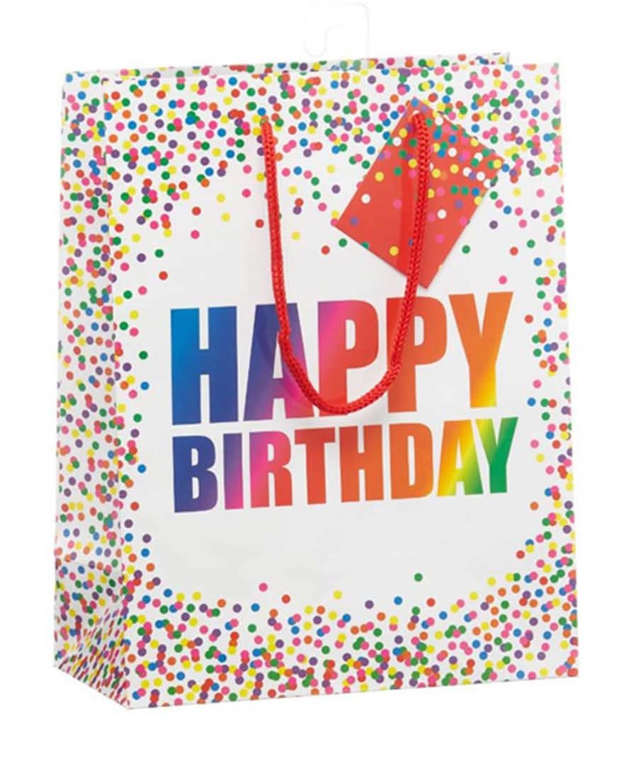 Dg Party Medium Birthday Rainbow Gift Bag Assorted - 1 Ct