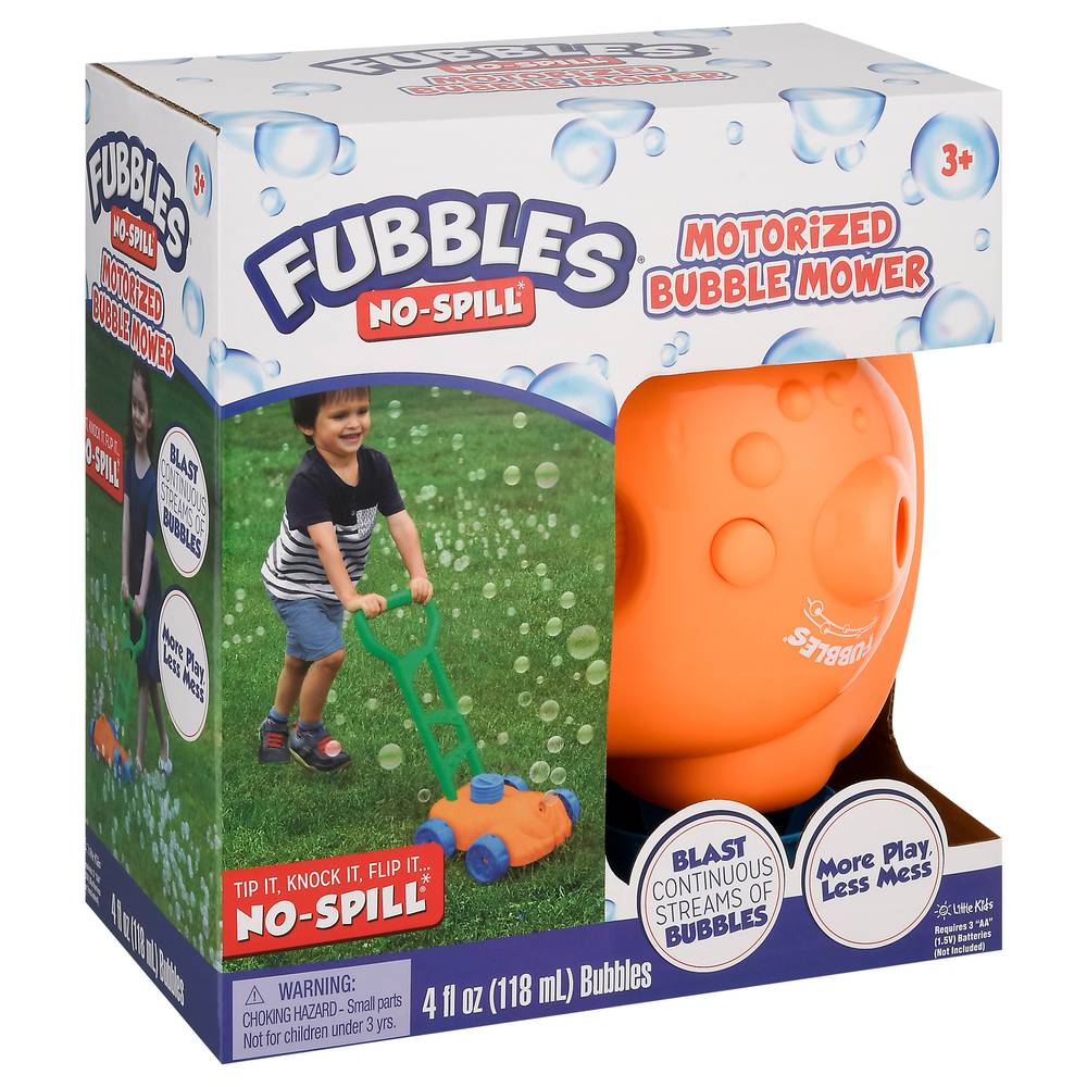 Fubbles Little Kids No-Spill Motorized Bubble Mower (4 fl oz)