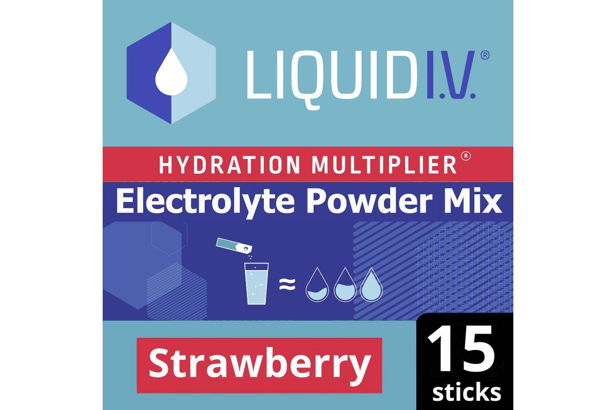 Liquid I.V. Hydration Multiplier Electrolyte Powder Mix Strawberry (15 Sachets)