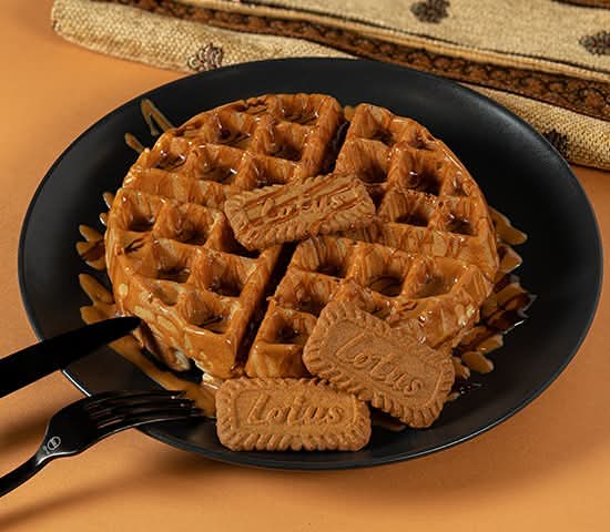 Lotus Caramel Waffles