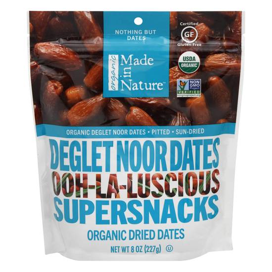 Made in Nature Organic Deglet Noor Dried Dates Supersnacks (8 oz)