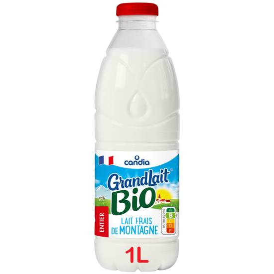 Candia - Grandlait lait frais entier bio de montagne (1 L)