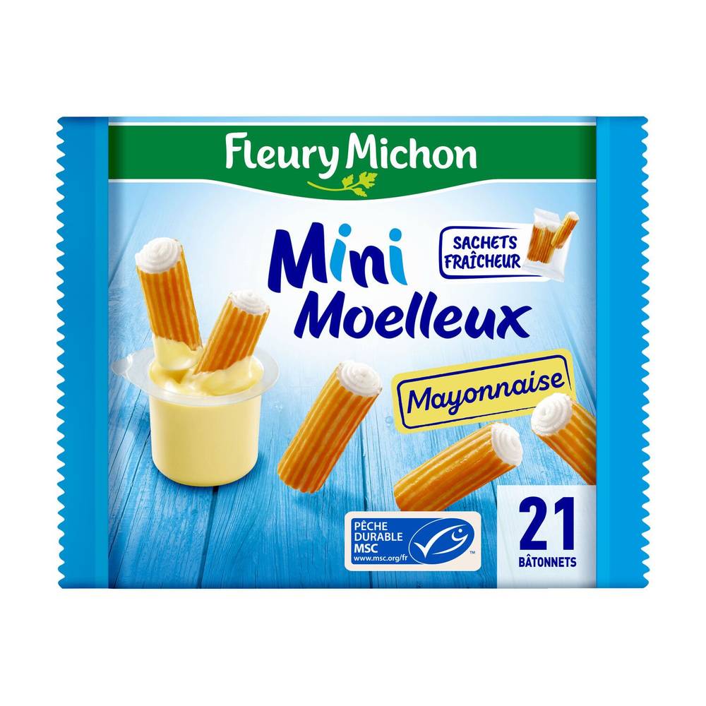 Fleury Michon - Bâtonnets de surimi msc mini moelleux mayonnaise