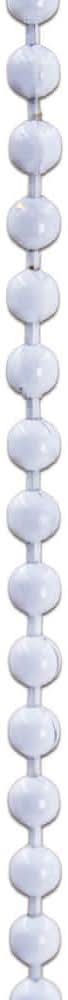 Commercial Electric 6 Ft. White Beaded Chain With Connector For Ceiling Fans