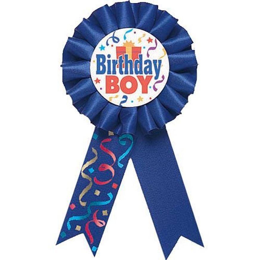 Party City Birthday Boy Award Ribbon (male/6 inch/assorted)