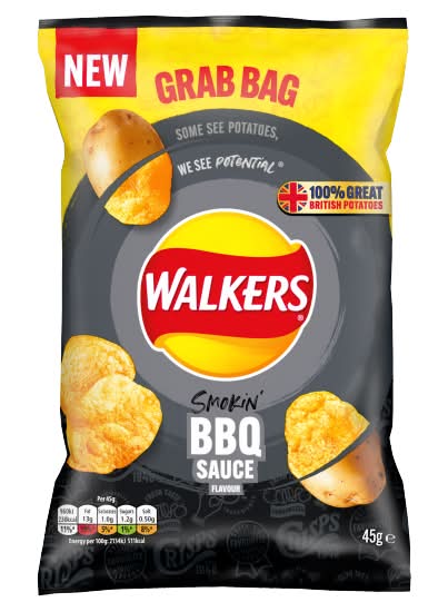 Walkers Bbq Sauce Grab Bag Crisps (45g)