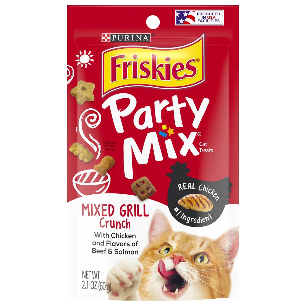 Friskies Party Mix Chicken Beef & Salmon Cat Treats