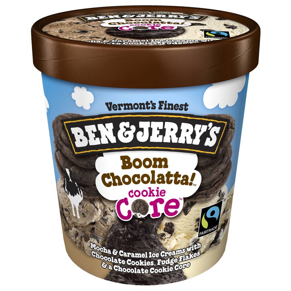 Ben & Jerry'S Boom Chocolatta! Cookie Core Ice Cream Pint, 16 Oz